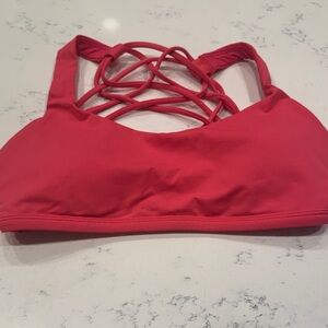lululemon athletica Strappy Neon Pink Sports Bra